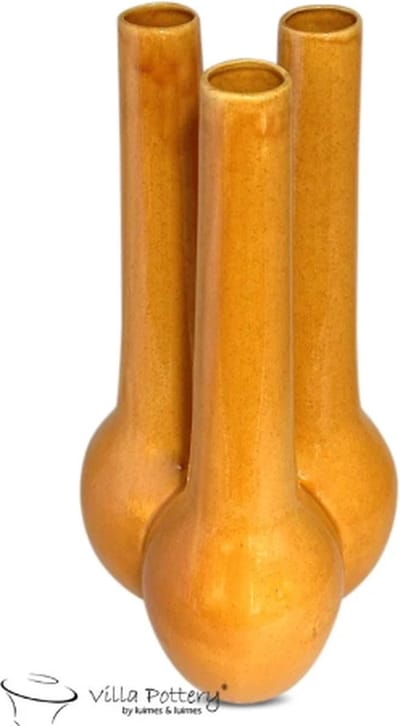 Vaas - Villa Pottery - Decoratie - Woondecoratie - Keramiek - Flowerpower 4_2 Yellow Reactive