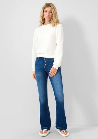 Hoge taille flare jeans voor dames QS Reena
