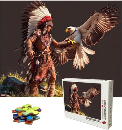 Houten Puzzel - Puzzel Volwassenen - Ontspannen Thuis - Letters op Achterkant - 75 x 50 cm - Multicolor