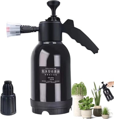 Drukspuit - Water Spuitfles - Planten Water Geven - Gestroomlijnde Pomp - 2 Liter - Zwart