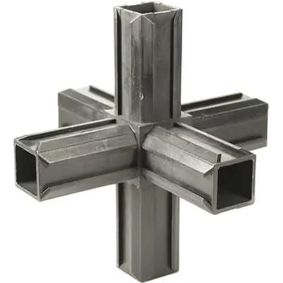 Alberts Buisverbinder - Xd - Kruisstuk 90 Graden - Polyamide - Zwart - 20x20x1.5mm