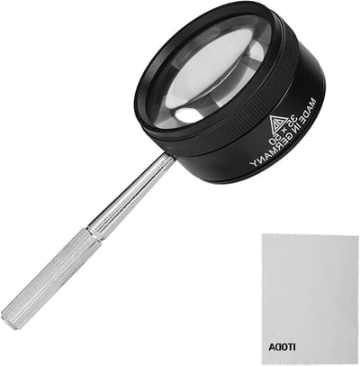 Handheld Vergrootglas met Handvat voor Juweelidentificatie en Hobbygebruik - 35x Vergroting voor Munten, Ambachten en Inspectie