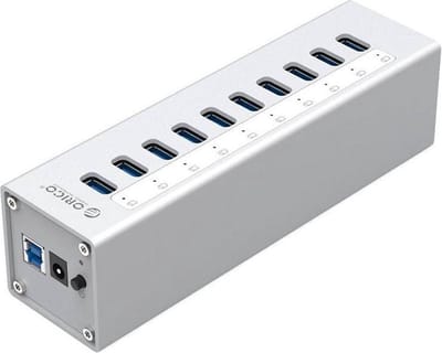 Orico USB 3.0 Hub 10x USB 3.0 poorten - Aluminium - Zilver