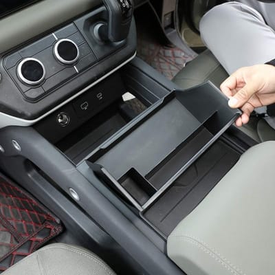 ABS Zwarte Centrale Opslagdoos voor Defender 110 (2020-2021) - Auto Accessoires, Upgrade, Organisatie