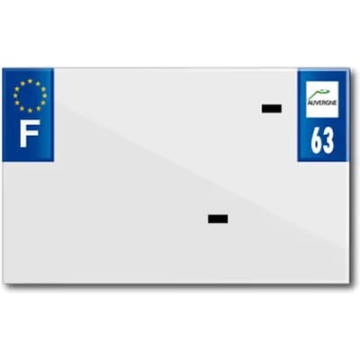 Blanco PVC nummerplaatstrip Top Plaq 63