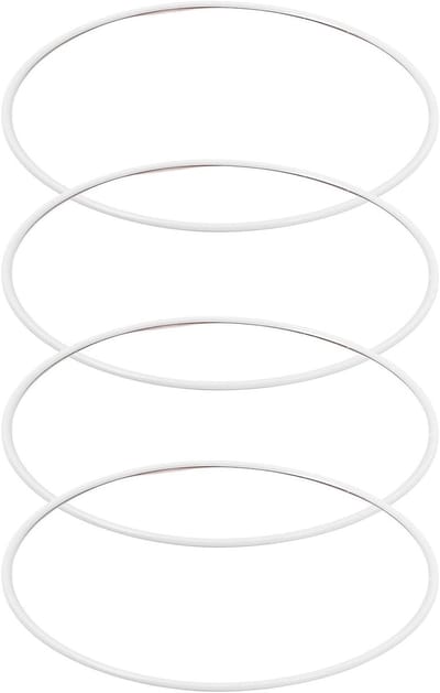 Set van 4 18 Inch Velgenbeschermers - Aluminium Legering, Krasbestendig, Zelfklevend, Wit - Universele Bescherming voor Autovelgen en Banden
