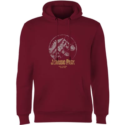 Jurassic Park Lost Control Hoodie - Burgundy - S