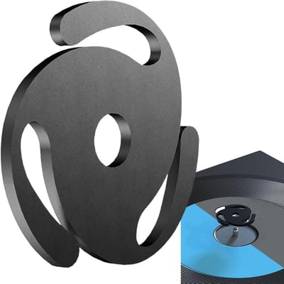 Platenspeler Adapters - 45 Tpm Inzetstukken - Muziek Luisteren - Stabiele Constructie - Set van 45 - Zwart