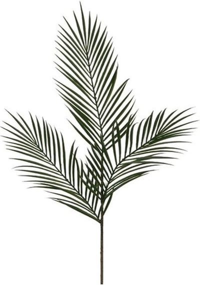 Mica Decorations Kunstblad - groene Areca/goudpalm - kunsttak - kunstplant 95 cm