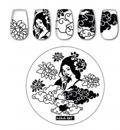 Born Pretty - Blik plaat voor Nagelstempelen - Geisha - 5,6 cm
