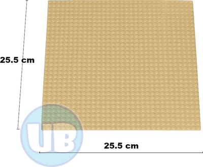 Uniblocks Classic bouwplaat Zand - 25,5 x 25,5 cm | City | combineer met Lego bouwplaten | grondplaten 32x32 noppen | wegen | wegplaat| stad | Geschikt voor LEGO bouwplaten bouwplaat wegplaat
