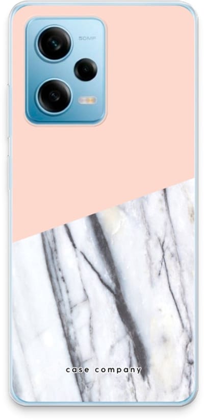 Case Company® - Hoesje geschikt voor Xiaomi Redmi Note 12 Pro 5G hoesje - A touch of peach - Soft Cover Telefoonhoesje - Bescherming aan alle Kanten en Schermrand