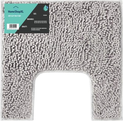 WC mat - 50x50cm - Licht Grijs - Antislip Toiletmat Douchemat Badkamermat of WC mat