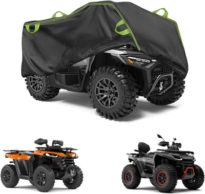 Afdekzeil voor Quad en ATV, XXXL 256 x 110 x 120 cm, waterdicht 210D Oxford, uv-bescherming, windbestendig, regenbescherming met reflecterende strepen