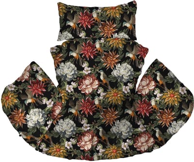 FEROCITY - Hangstoel Kussen XXL - Hangstoelkussen - Tuincocon Kussen - Schommelkussen - Polyester - Kleurige Bloemen