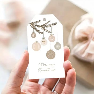Cadeau label - inpak versiering - kerstlabel - kerstkaart