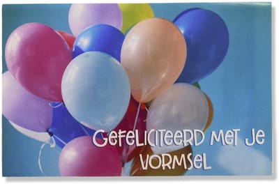 Vormsel Wenskaart - 12x17cm - Gevouwen kaart inclusief envelop - Heilig Vormselkaart