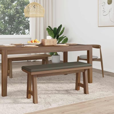 vidaXL - Bankkussen - Kunstleer - Grijs - Diepte - 35 - cm