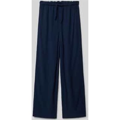 Wide leg broek van pure viscose