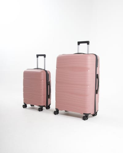 Berlin - Lichtgewicht Compacte Reiskofferset - 24+28 inch - 65+93L - Met ingebouwd TSA-slot - Roze