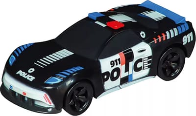 Carrera Speelgoedvoertuig - Street Rr -Police- - Zwart - Key Rr in Schaal 1:64 Terugtrekauto