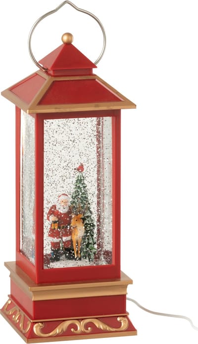 J-Line lantaarn Kerstman - kunststof - mix
