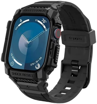 Spigen Rugged Armor Pro Hoesje en Bandje Geschikt voor Apple Watch 11/10 42MM Zwart