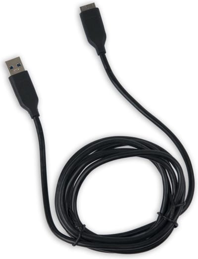 Muvit, 1,8 m Micro USB naar USB A 3.0 oplaad- en synchronisatiekabel, Zwart