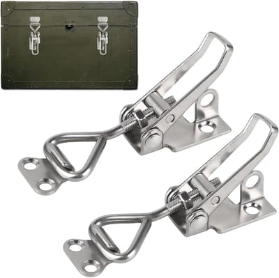 Set of 2 Stainless Steel Tension Clasps, M4, Knee Lever Tensioner, Chest Clasp, Rustproof, Adjustable Lever Clasp - ShopVlot