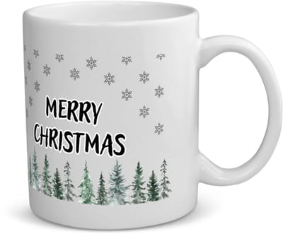 Akyol - kerst merry christmas kerstbomen koffiemok - theemok - Kerstmis - kerst beker - winter - kerst - christmas - kerst cadeau - 350 ML inhoud