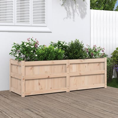 vidaXL - Plantenbak - 150x50x50 - cm - massief - grenenhout