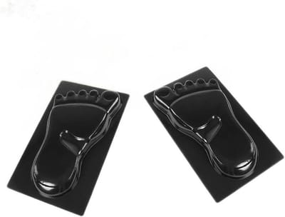 Beton Mallen - Stapsteen Mal Voetafdruk Mal - Tuinpad Maken - Set van 2 Stuks - 45x27 cm - Zwart