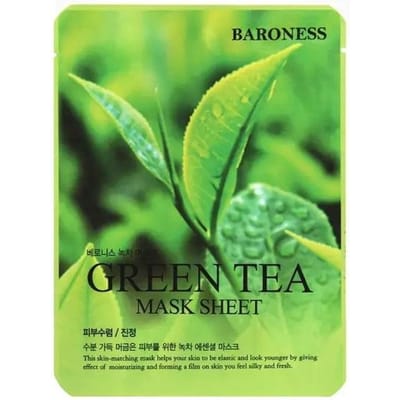 BARONESS Green Tea Mask Sheet, 21 g - Maska w płachcie z ekstraktem z zielonej herbaty