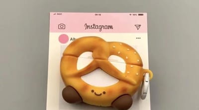 AirPods 3 Hoesje – Pretzel Design – Siliconen Beschermhoes met Sleutelhanger