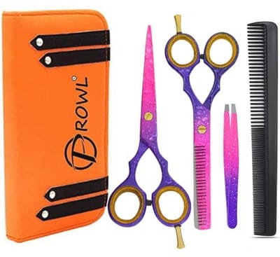 Professionele Kappersschaar Set - 5.5 Inch Haar Knip- en Effileerschaar met Kam, Schoonheidspincet en Tas - Perfect voor Mannen, Vrouwen, Kinderen en Volwassenen