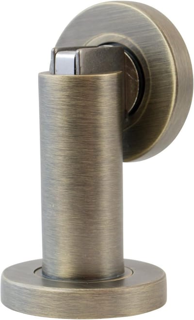 Famanu – Deurstop magnetisch - mat - antiek uiterlijk deurhouder incl. materiaal voor montage op vloer of wand - ø5cm H:8 -4cm - deurstop