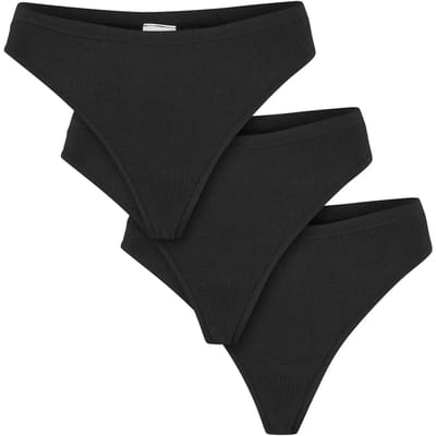 Urban Classics - Rip Tanga 3-Pack String - XS - Zwart