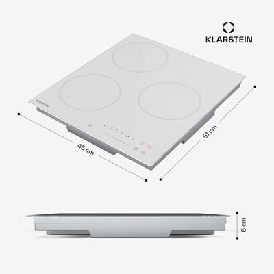 Inbouw Inductiekookplaat 3 Zones (45 cm) met Touch Control, Timer en Boosterfunctie