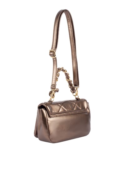 Faina Schoudertas in metallic look Dames DONKER GOUD