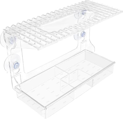 Vogelvoederhuis venster vogelhuis voor ramen afneembaar 24x16x11cm | Vogelhuisje voor vensterbank met 4 extra sterke, vogelhuisje voor balkon, hangend, voederhuis voor vogels op de vensterbank