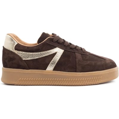 Babouche Liva sneakers dames dark brown lage sneakers dames