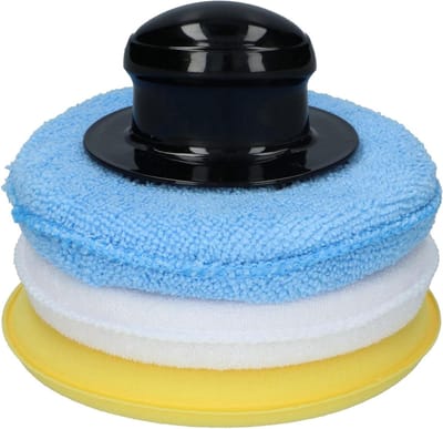 Polijstspons Set - Applicator Pads - Auto Polijsten - 3-in-1 Oplossing - 3 Delig - Geel Blauw Wit