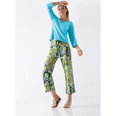 Stijlvolle Hajo dames pyjama blauw en groen - Blauw - Maat - 36/38