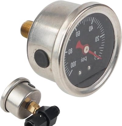 Oliedrukmeter Set - Manometer Oliepomp - Voertuigonderhoud - Nauwkeurige Metingen - 0-100 psi - Zwart