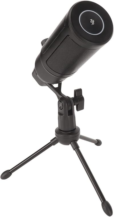 USB Microfoon - Condensator Microfoon - Gaming Streaming - RGB Verlichting - 14mm Capsule - Zwart