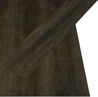 Zelfklevende PVC Vloerplanken Donkerbruin - Duurzame Houtlook Vloerbedekking