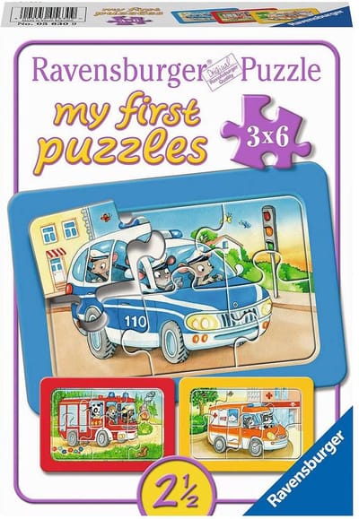 Ravensburger puzzel Dieren aan het werk - Legpuzzel - 3x6 stukjes