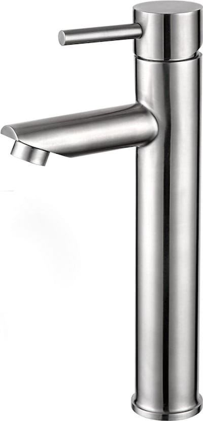 LINEA UNO - Narva hoog - RVS - Wastafelkraan - Geborsteld RVS - 201303