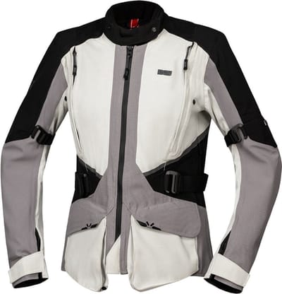 IXS Tourster-STX 1.0 Waterdichte Dames Light Grijs Textiele Motorjas - Jas