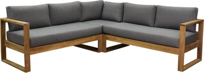 Dubai hoek loungeset 3 delig teak